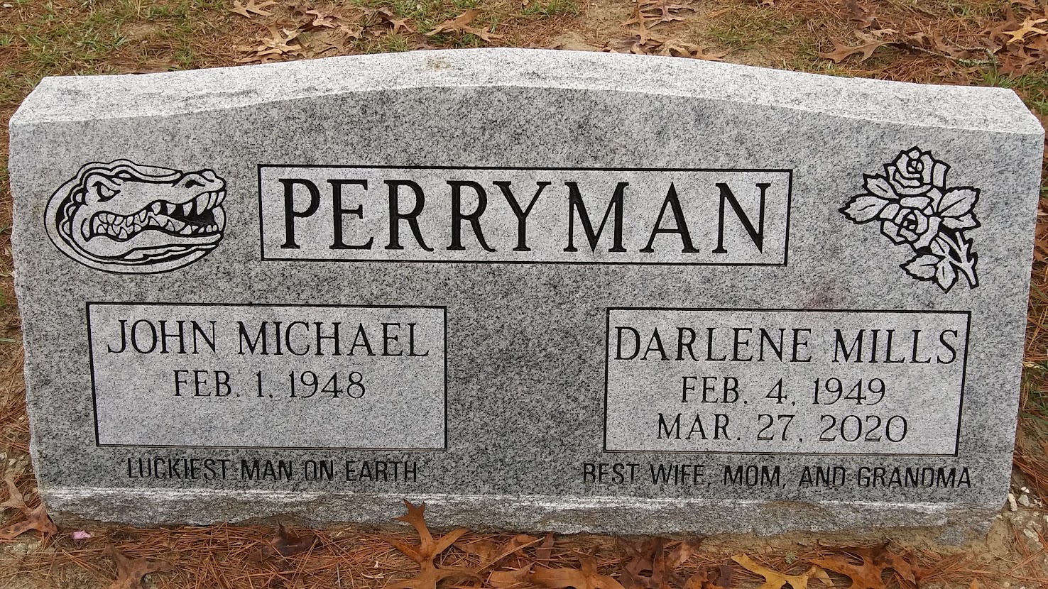 Headstone for Perrymen, Darlene Mills